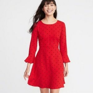 Old Navy Red Polka Dot Dress Size XL